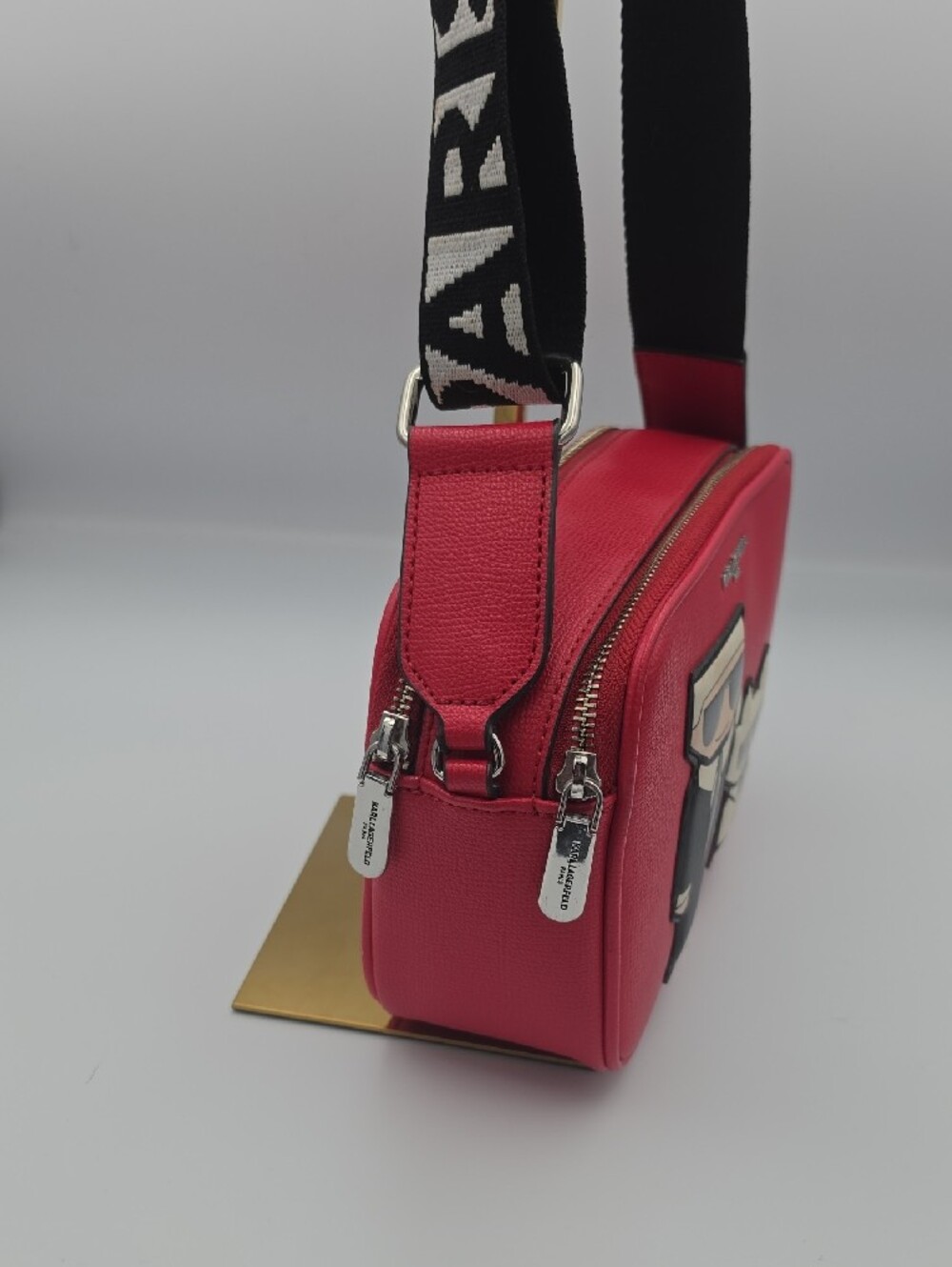 Karl Lagerfeld Red Crossbody Camera Bag W/ Characters & Guitar Strap (NWOT)❤️ - Picture 8 of 16